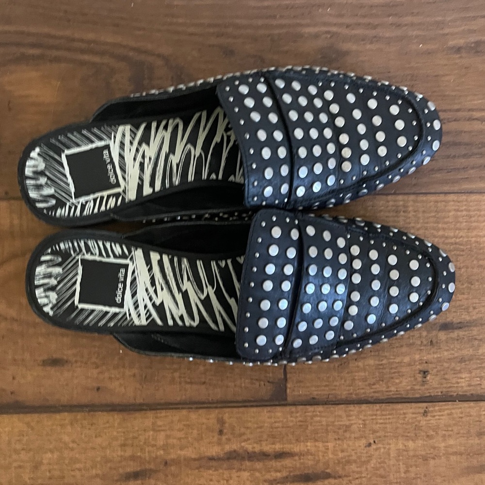 Maura black leather Dolce Vita mules